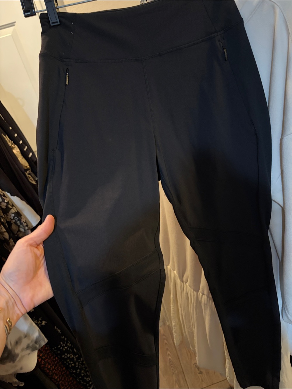 Athleta Black Seam-Detail Performance Leggings